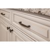 Elements By Hardware Resources 128 mm Center-to-Center Satin Nickel Rope Detailed Lindos Cabinet Pull Z115-128SN